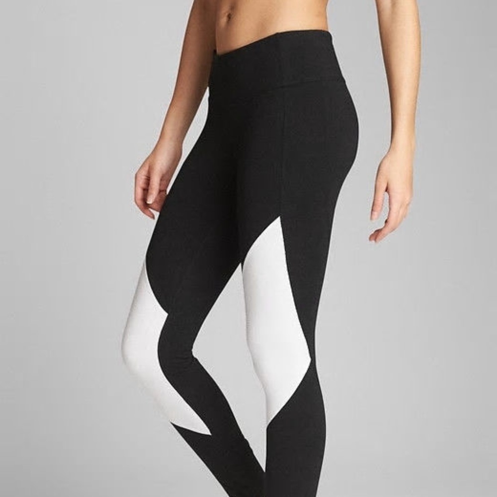 NWT GAP Gfast active Pants colorblock XS Black